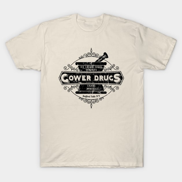 Gower Drugs from It's a Wonderful Life (for light fabric) T-Shirt by hauntedjack